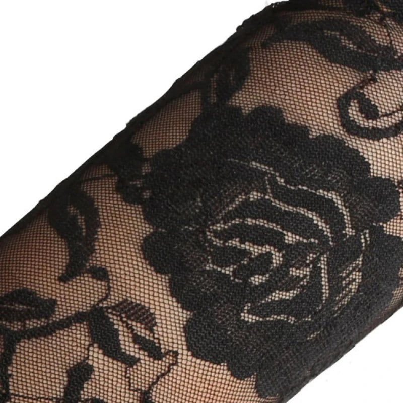 Women Sexy Hook Finger Lace Long Temptation Fingerless Gloves Etiquette Sunscreen Drive Pole Dancing Elasticity Exquisite